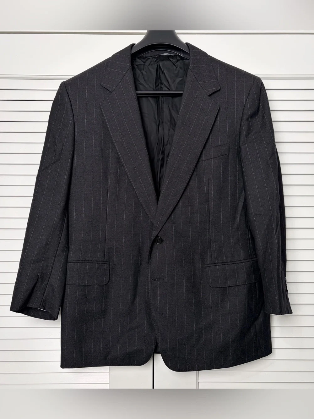 Canali Milano Loro Piana Super 100s 42 R US 52 EU Wool Pinstripe